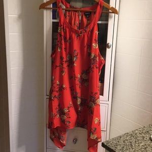 Chiffon torrid tank top with draped sides